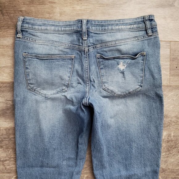 Gilded Intent Distressed Mid Rise Ankle Skinny Jeans 29 - Picture 4 of 9